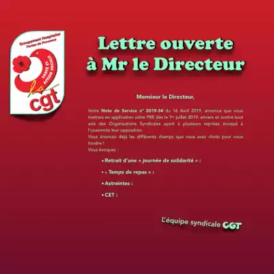 Lettre ouverte à Mr le Directeur