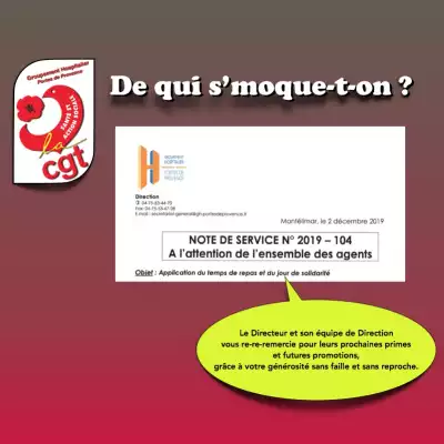 Temps de repas à l'hôpital de Montélimar