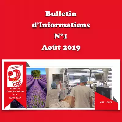Bulletin d'Informations N°1 - Août 2019