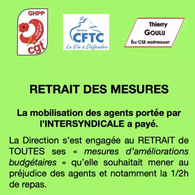 Retrait des Mesures - Lutte Gagnante ✊
