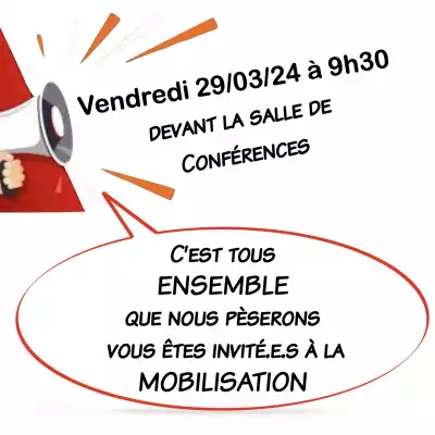 Appel à Mobilisation INTERSYNDICALE - 29 Mars 24