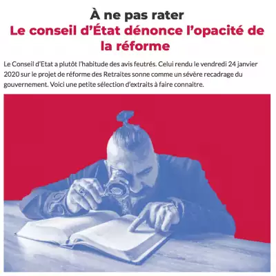 Le conseil d’État dénonce l’opacité de la réforme des retraites