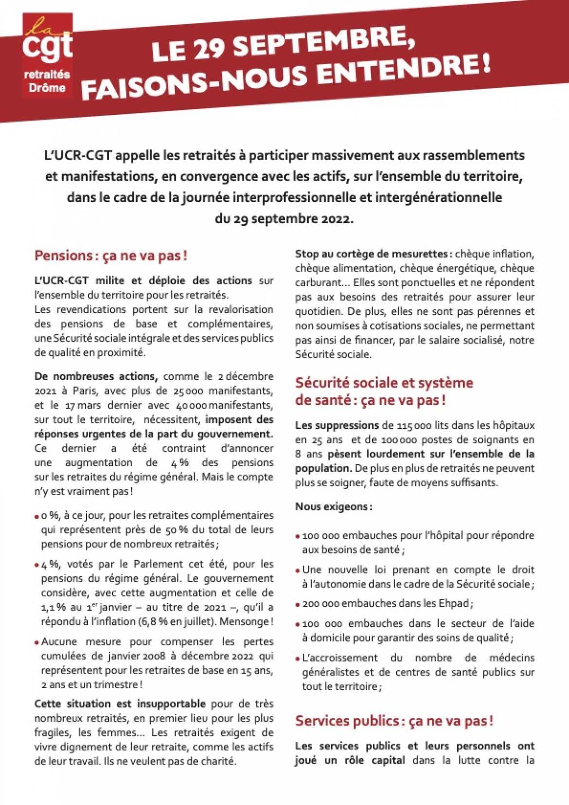 Tract UCR-CGT - 29 septembre 2022