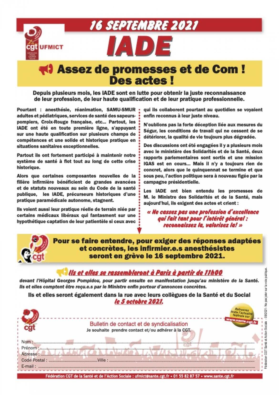 Tract - UFMICT -  IADE 16 septembre 2021