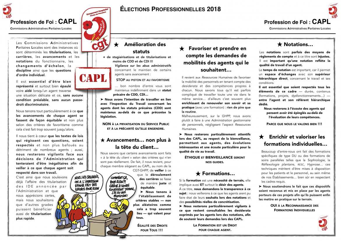 Professions de foi…