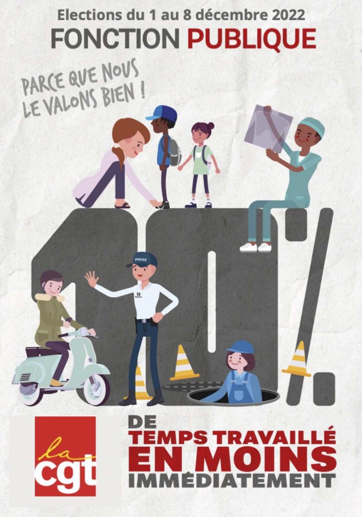 10% de TEMPS TRAVAILLÉ en MOINS