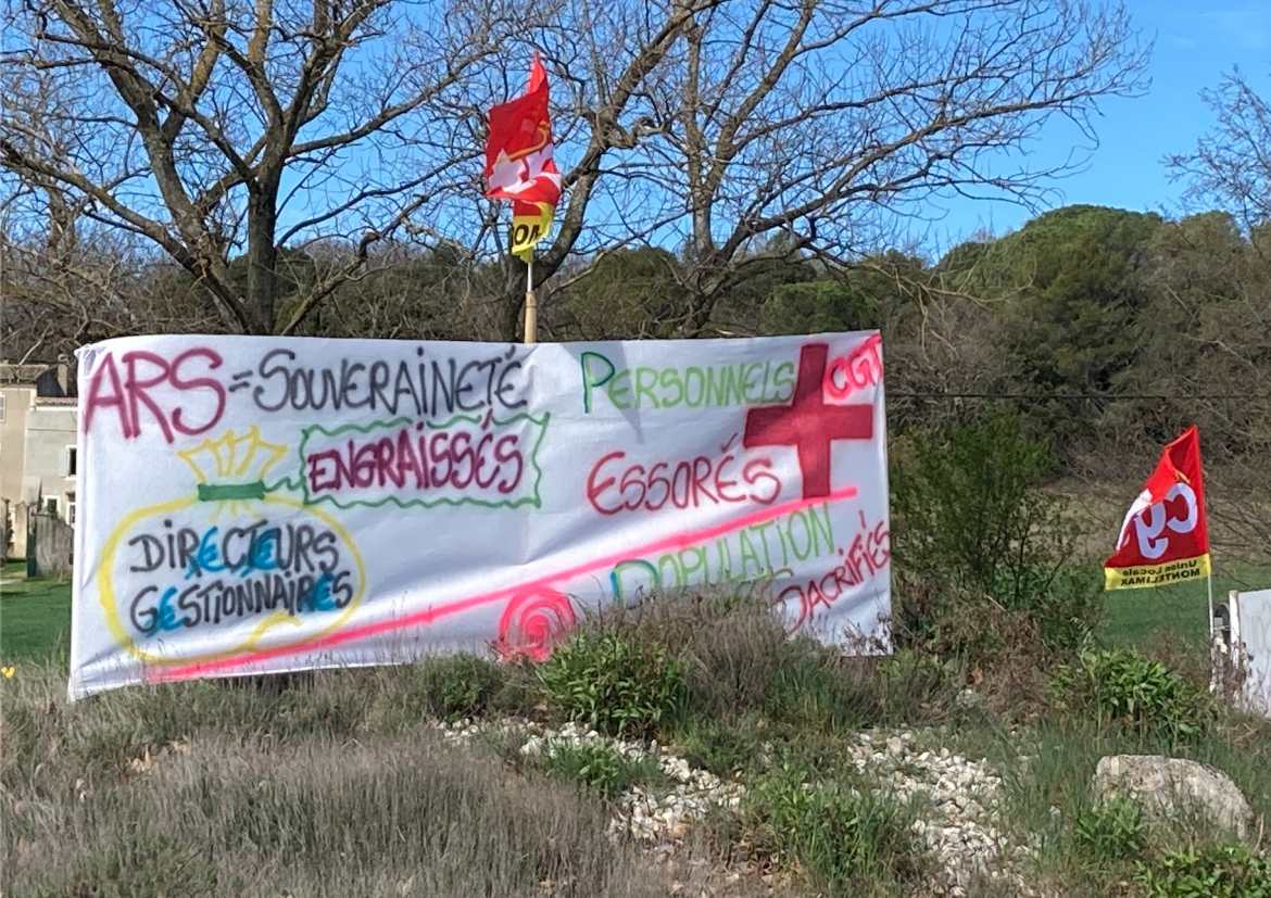 Banderole n°1 - la Balance ARS/Direction Vs Personnel/Population/Patients