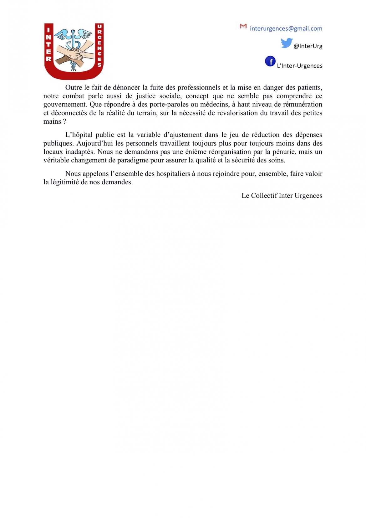 Collectif Inter-Urgences - Communiqué du 11 Septembre 2019 - 2
