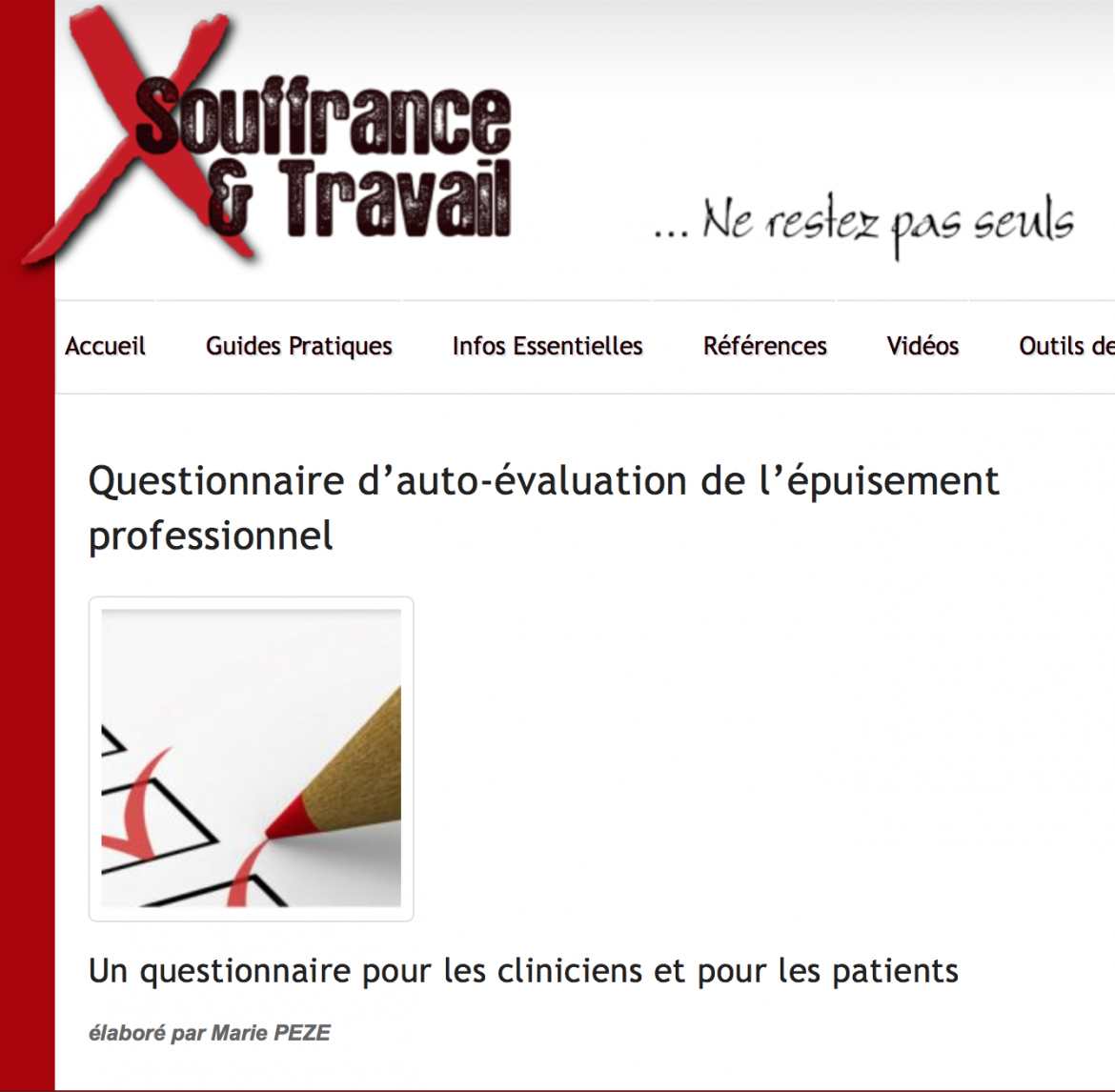 Questionnaire en ligne : évaluer si vous avez à faire à un épuisement professionnel
