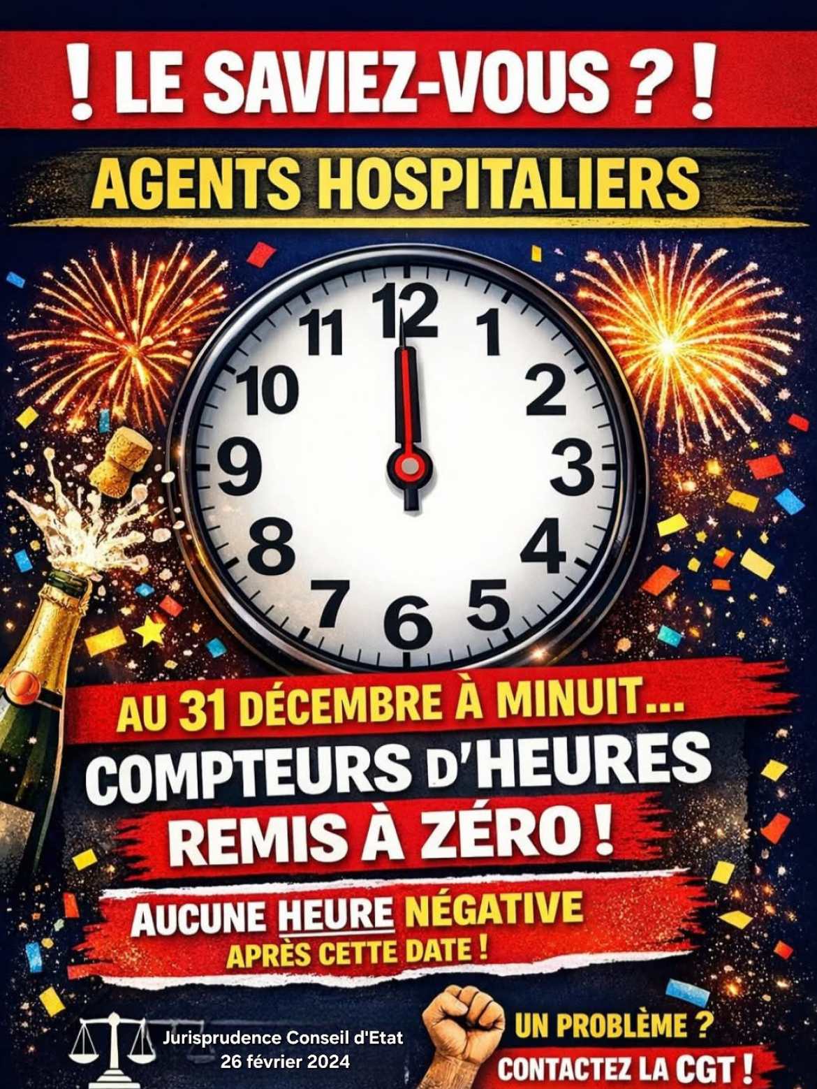Remise à Zéro des compteurs d'heures négatifs au 31.12 de chaque année