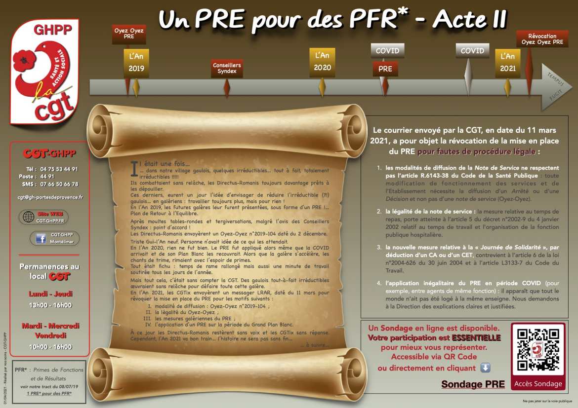 Tract - Un PRE pour des PFR* - Acte II  - à télécharger