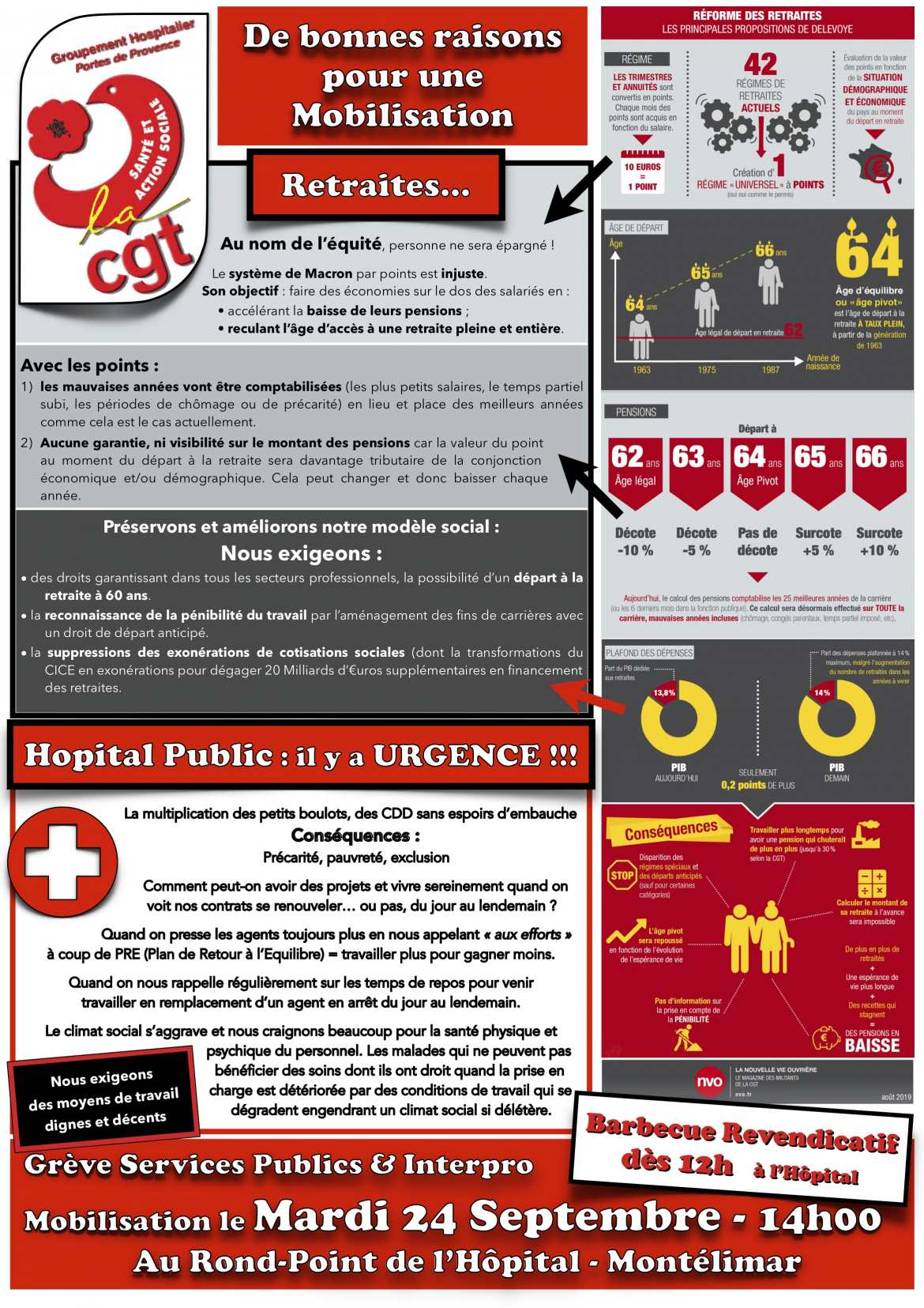 Tract - Appel à la Grève du 24 Septembre 2019 - Interpro & Services Publics