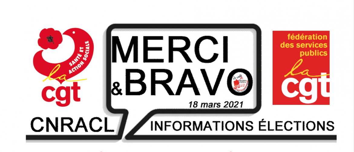 Elections CNRACL - Merci & Bravo !  -  Cliquez sur l'image pour accéder au tract