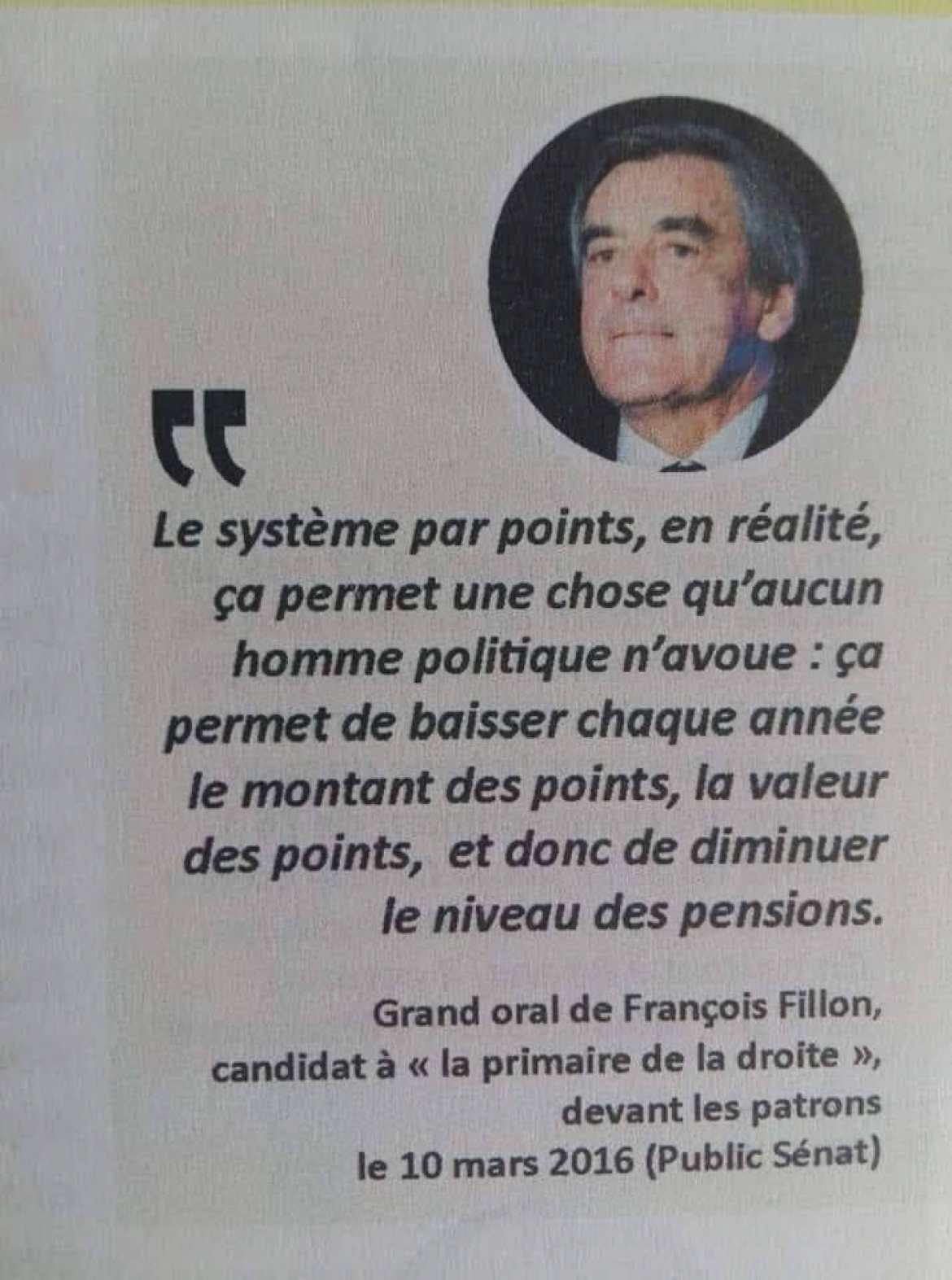 Le système par points - Fillon