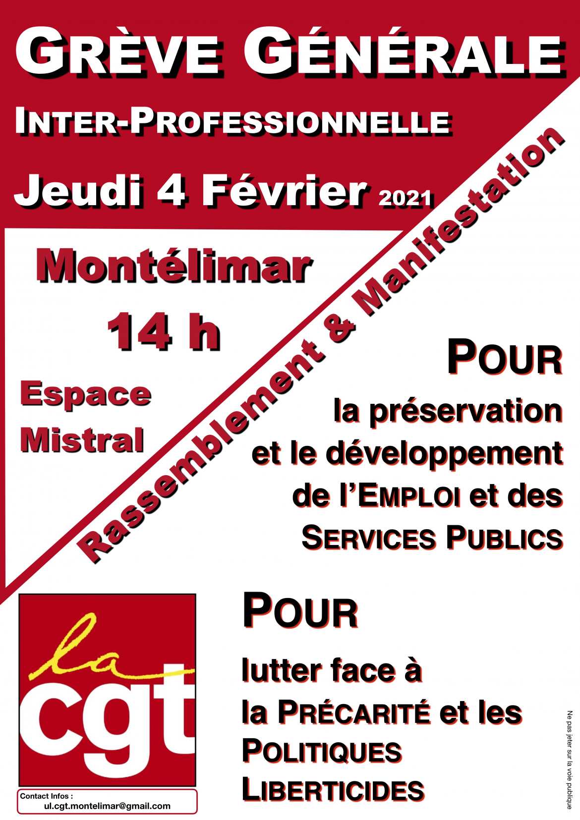 Affiche Grève Générale 04/02/2021