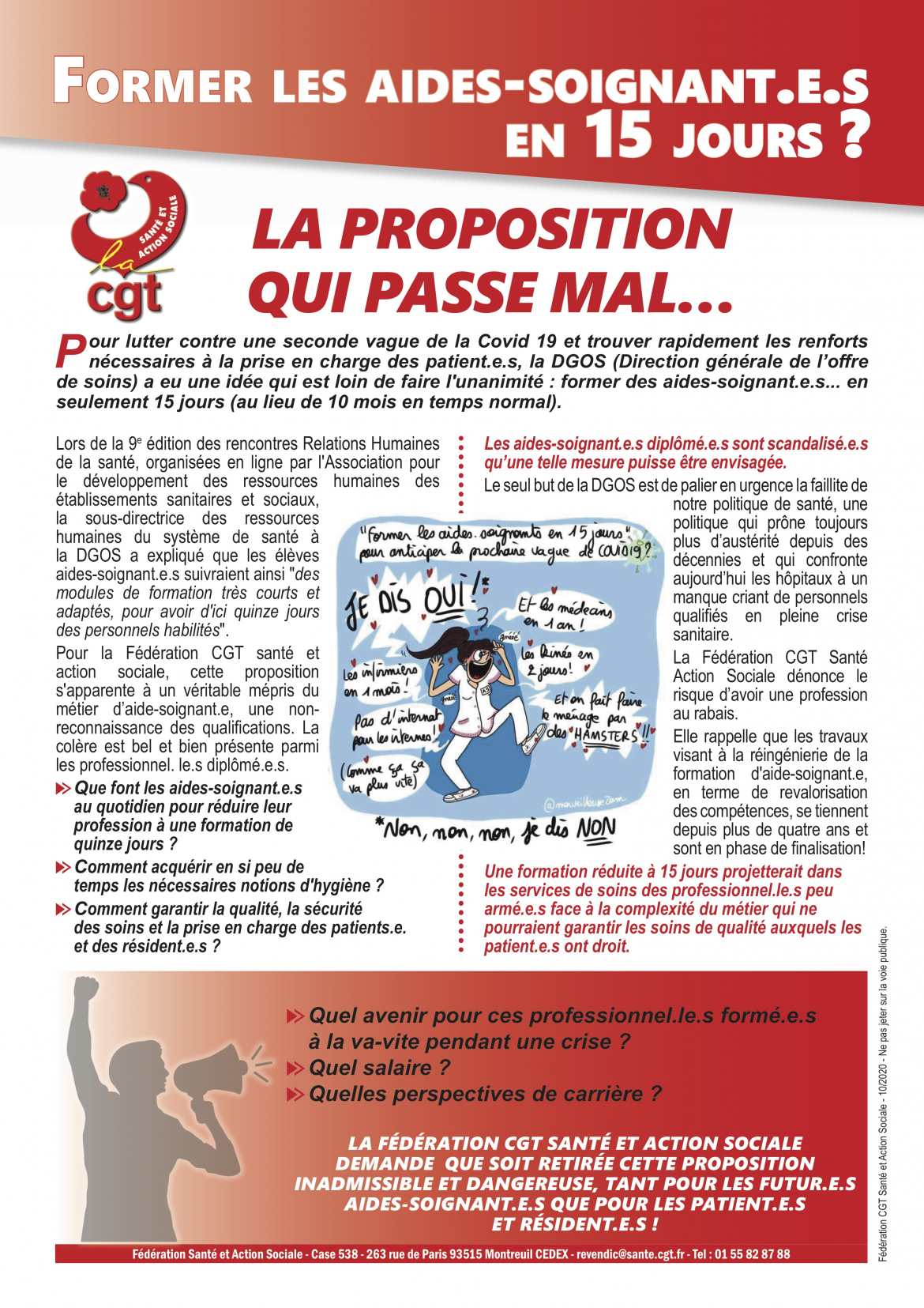 Former les aides-soignants en 15 jours ? La proposition qui passe mal…