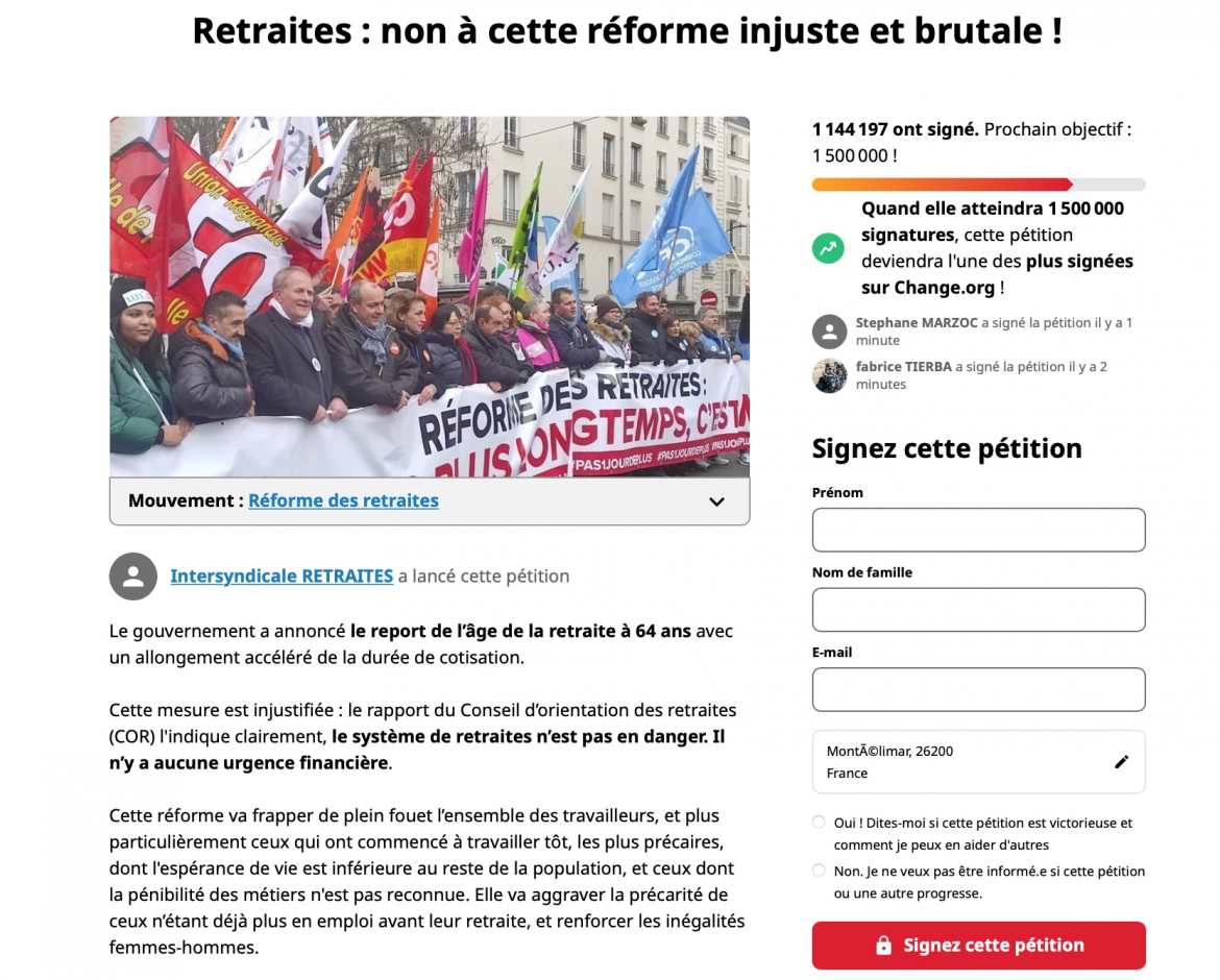 Je signe la pétition