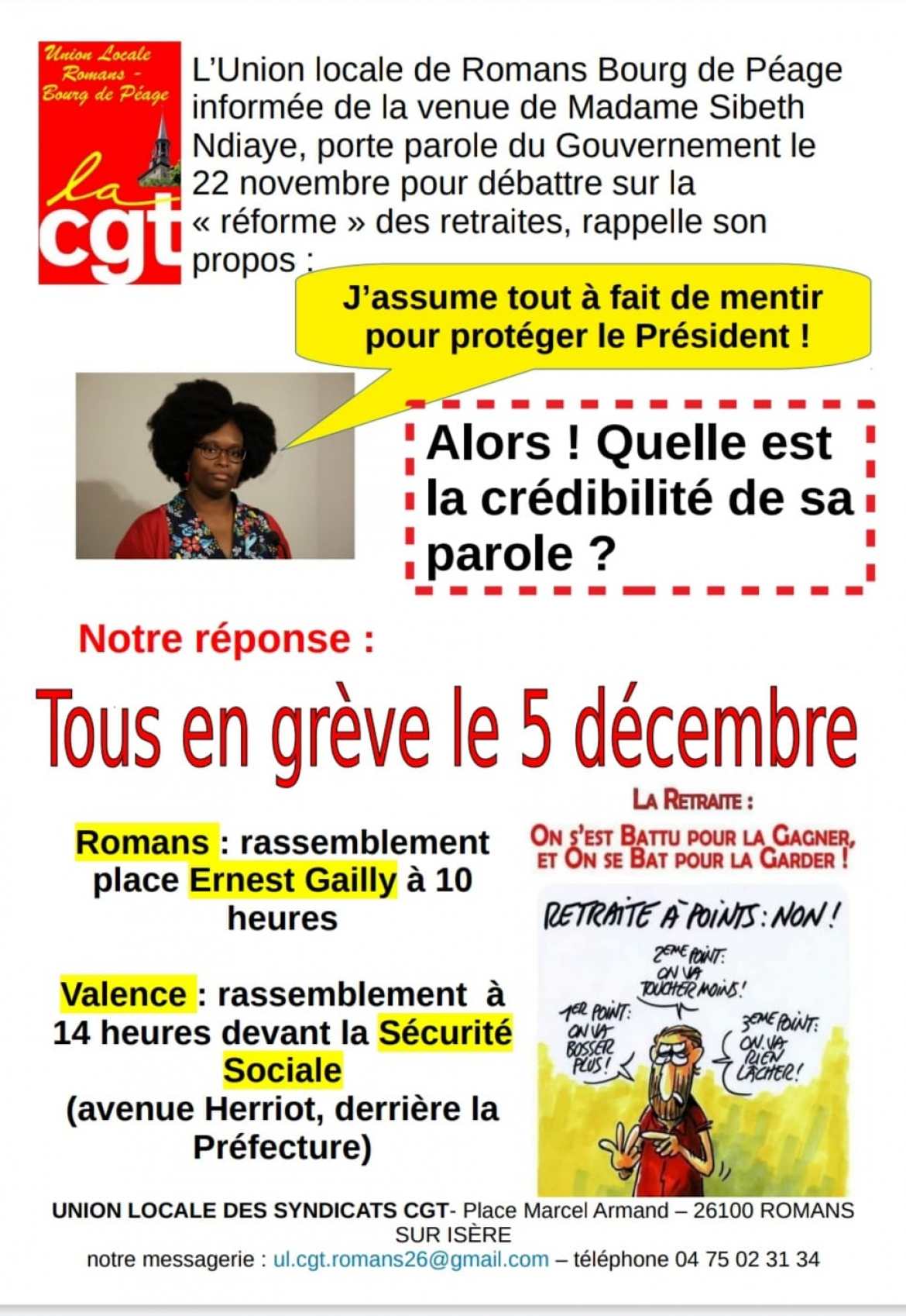 Grève et Manifestation du 5 Décembre 2019