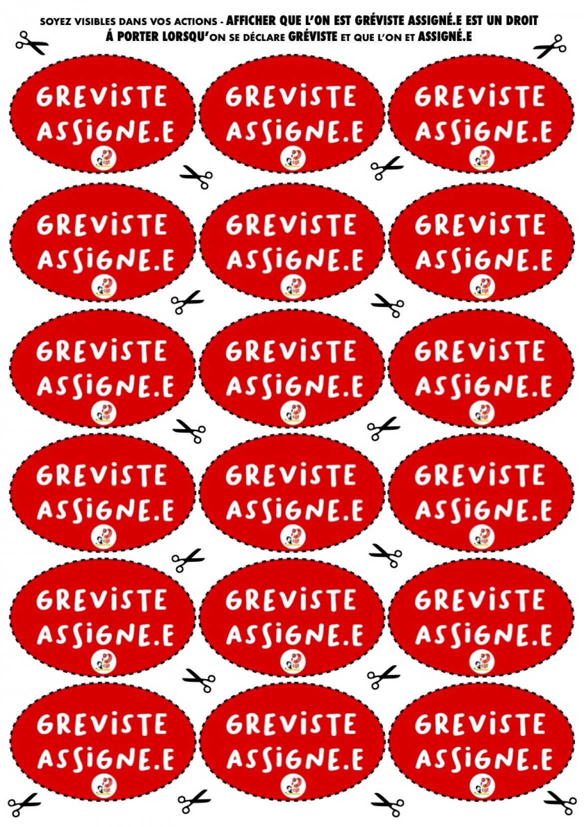 A3 - Couleurs   à télécharger - prêt à découper pour scotcher en brassards