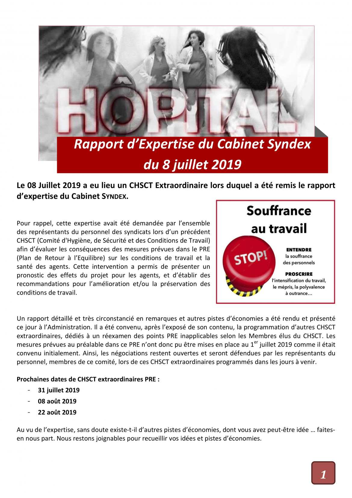 Bulletin d'Informations N°1 - Août 2019 - p.1