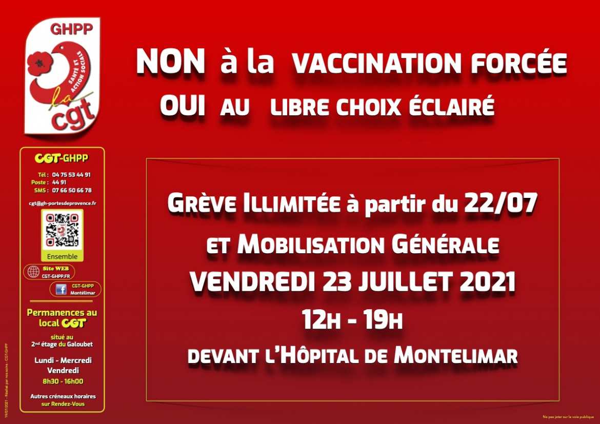 Tract - Mobilisation générale 23/07/21 - Recto