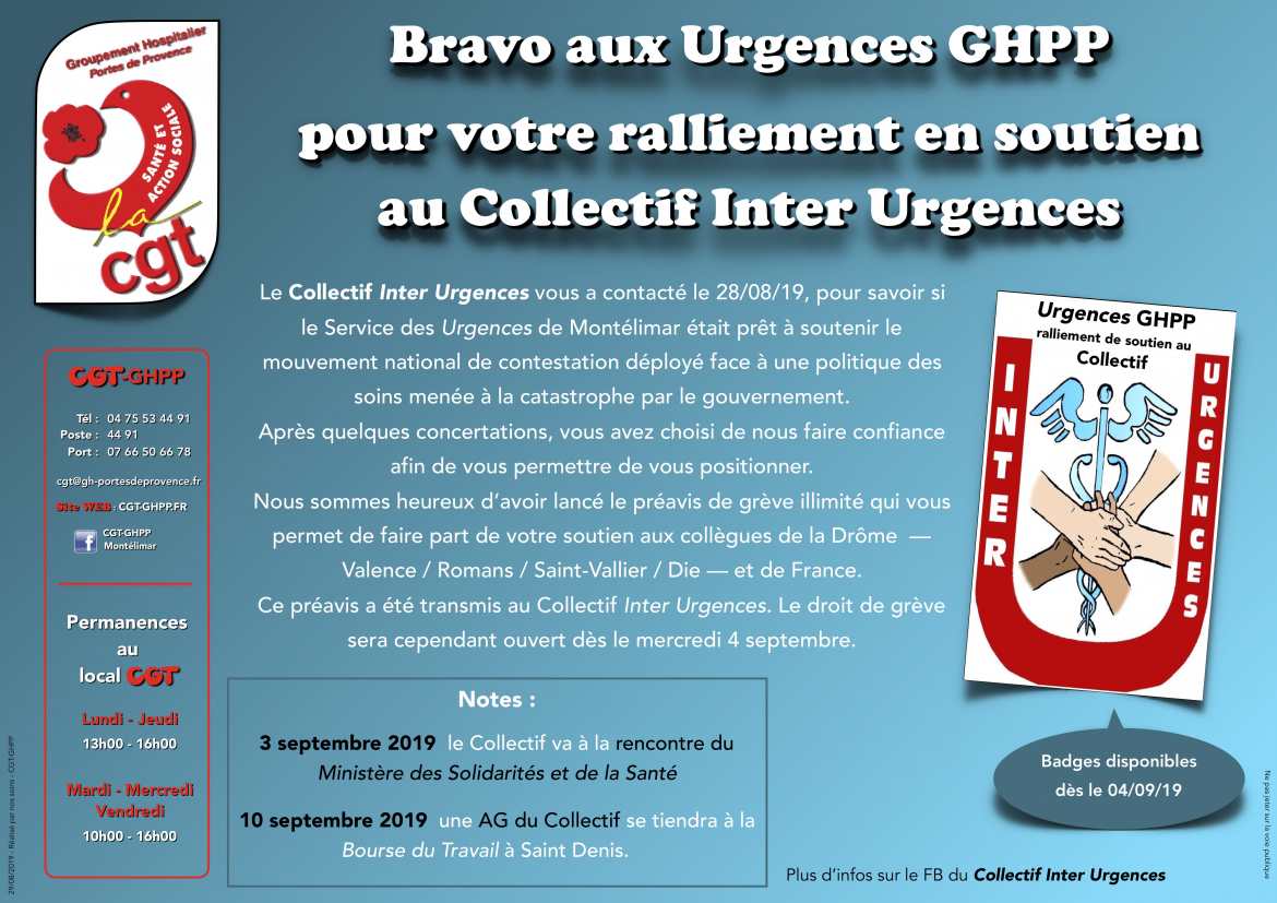 Urgences GHPP ::: Ralliement de soutien au Collectif Inter-Urgences
