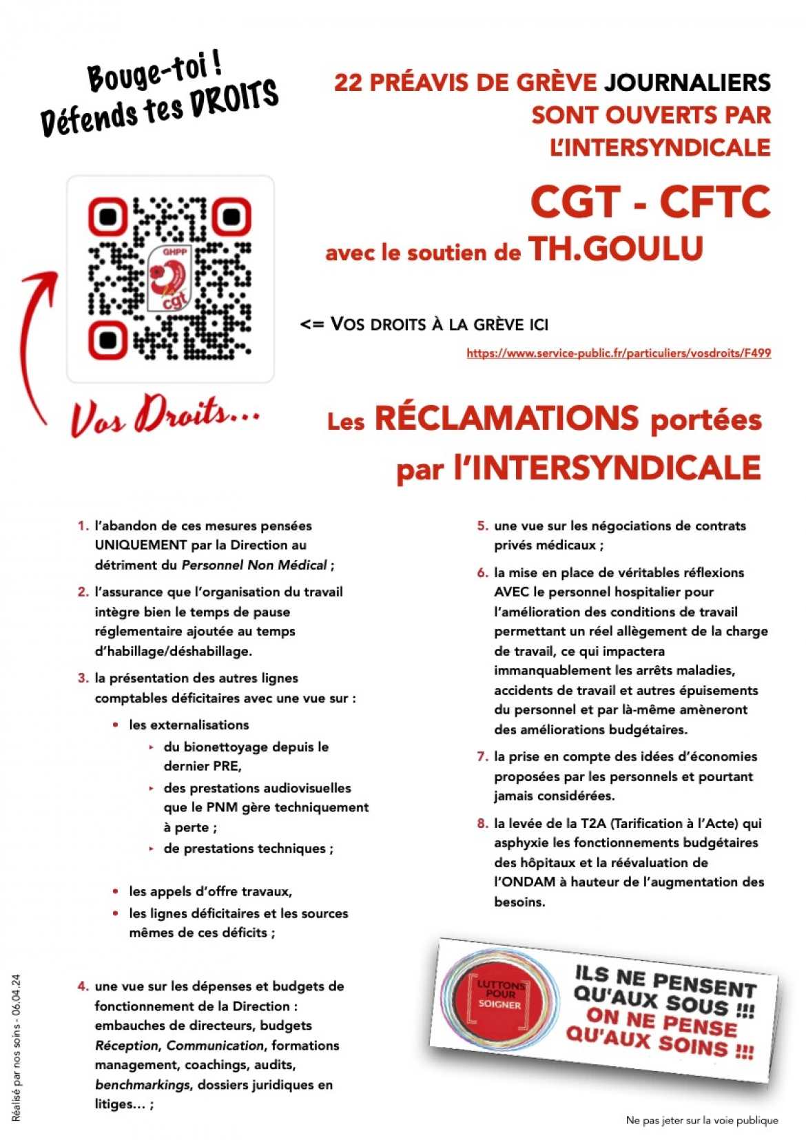 Tract Intersyndical - Bouge-toi ! Défends tes Droits - Verso