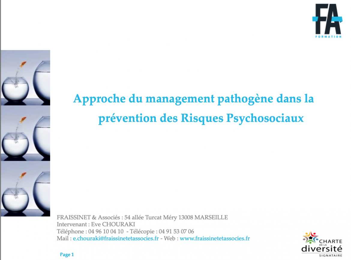Approche du management pathogène dans la prévention des Risques Psychosociaux