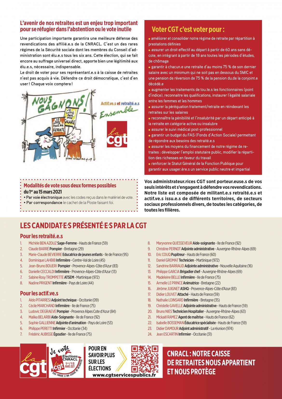 CNRACL - Profession de foi des Retraités - 2021    