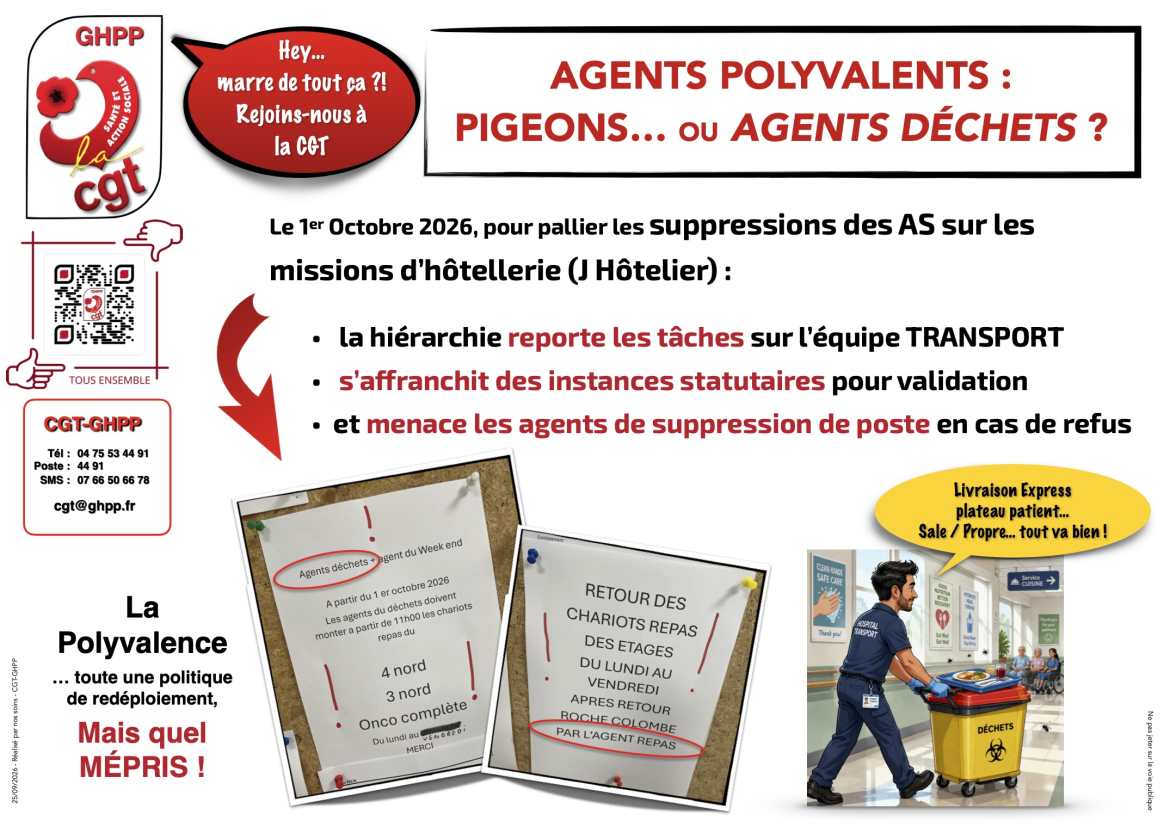 Agents polyvalents ?… pigeons ou déchets ?