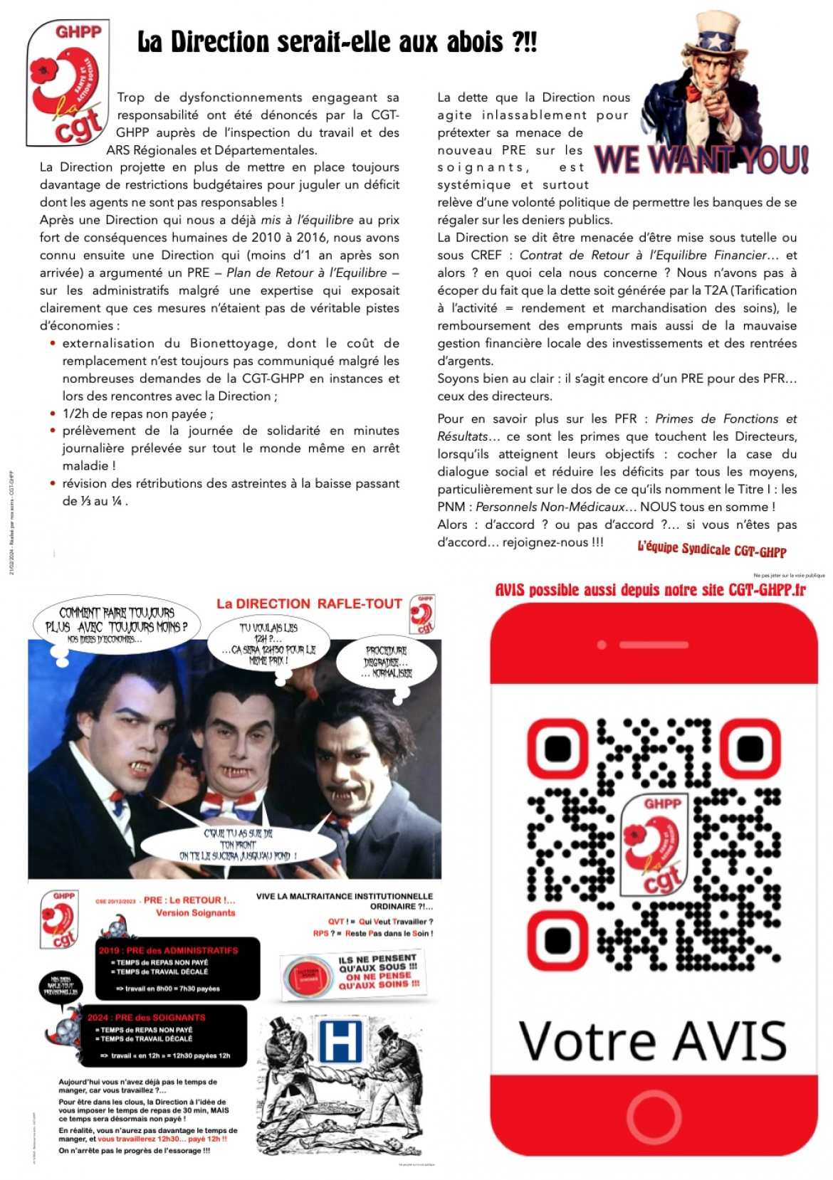 La Direction serait-elle aux abois ?!!