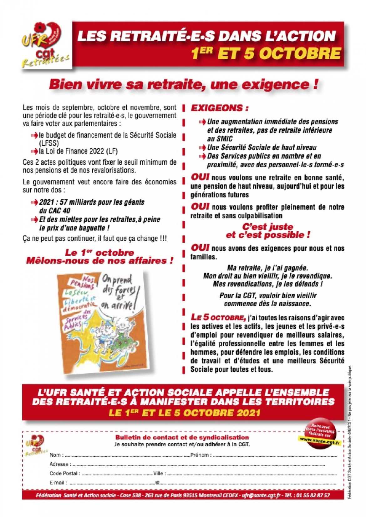 Tract UFR du 5 octobre 2021