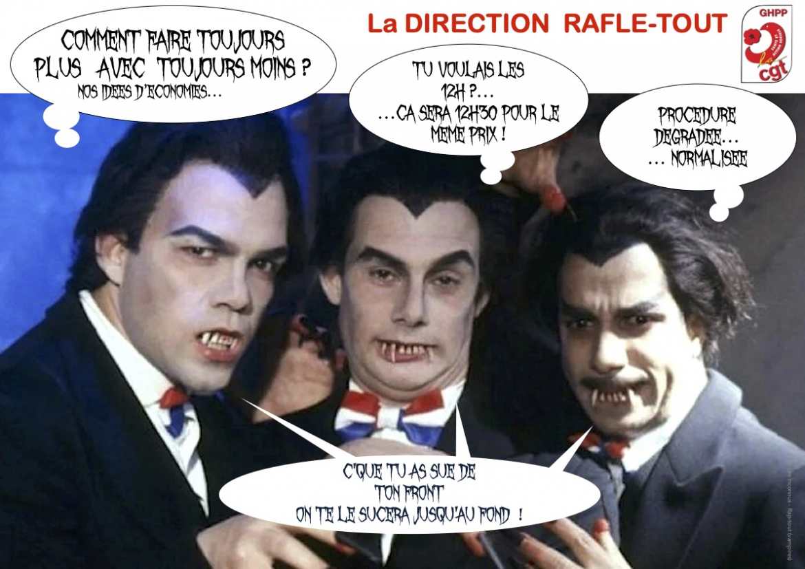 Tract - La Direction Rafle-Tout - Nos idées d'économies - Recto