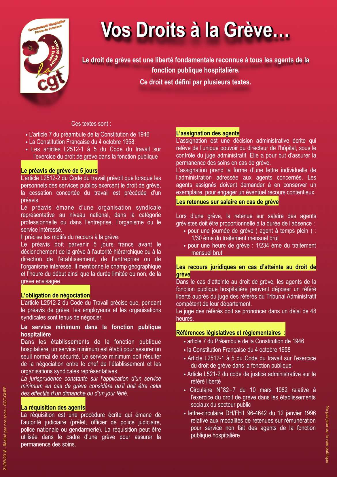 Droits à la Grève… les textes…
