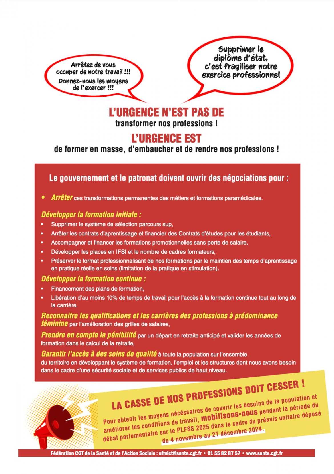 Tract Fédé - Menaces formation IDE-AS - Verso