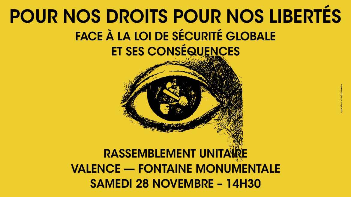 Rassemblement Unitaire - Samedi 28 Novembre 2020 - 14h30 Fontaine Monumentale -  Valence