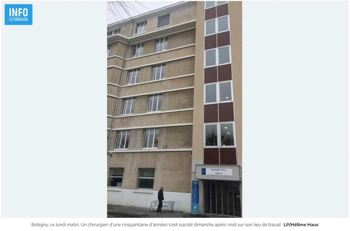 04/02/19 - Bobigny : un médecin de l’hôpital Avicenne se défenestre
