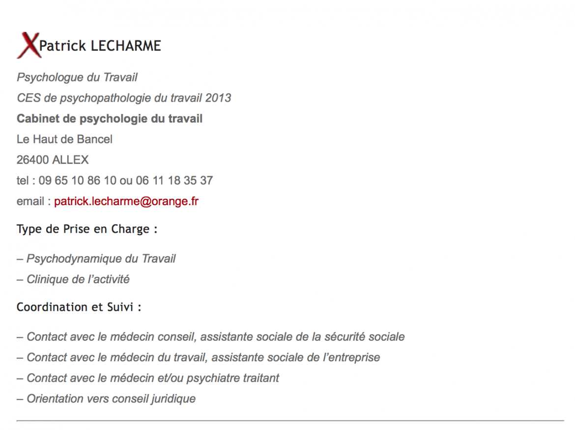 Psychologue du Travail - Drôme 26