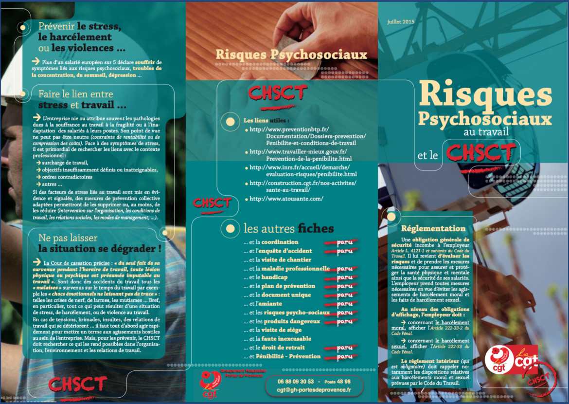 RPS - Risques Psycho-Sociaux - Repérages