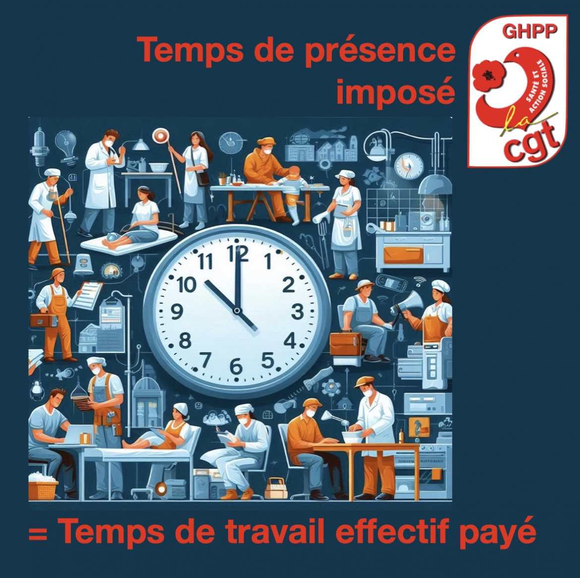 Temps de travail imposé = Temps de travail effectif payé
