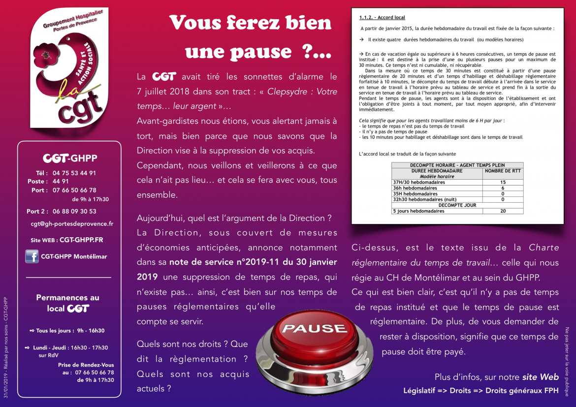 Vous ferez bien une pause ?… 