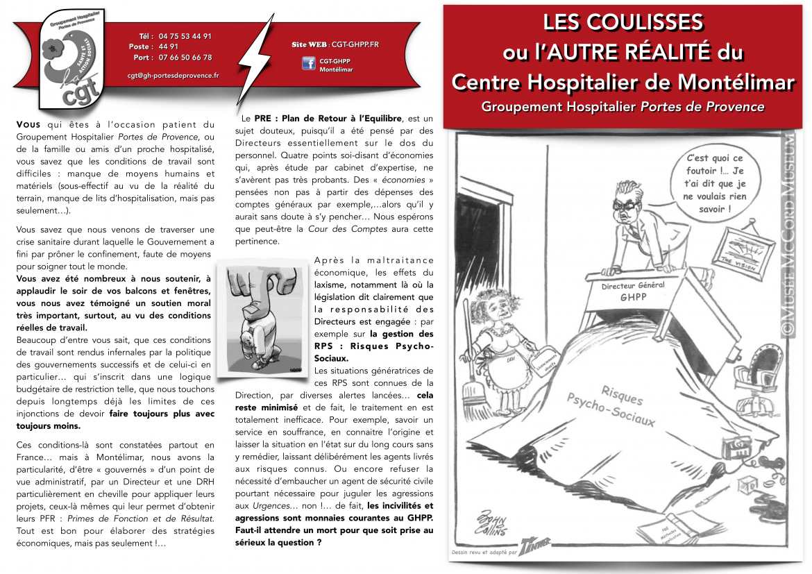 Les Coulisses ou l'Autre réalité du GHPP - Recto